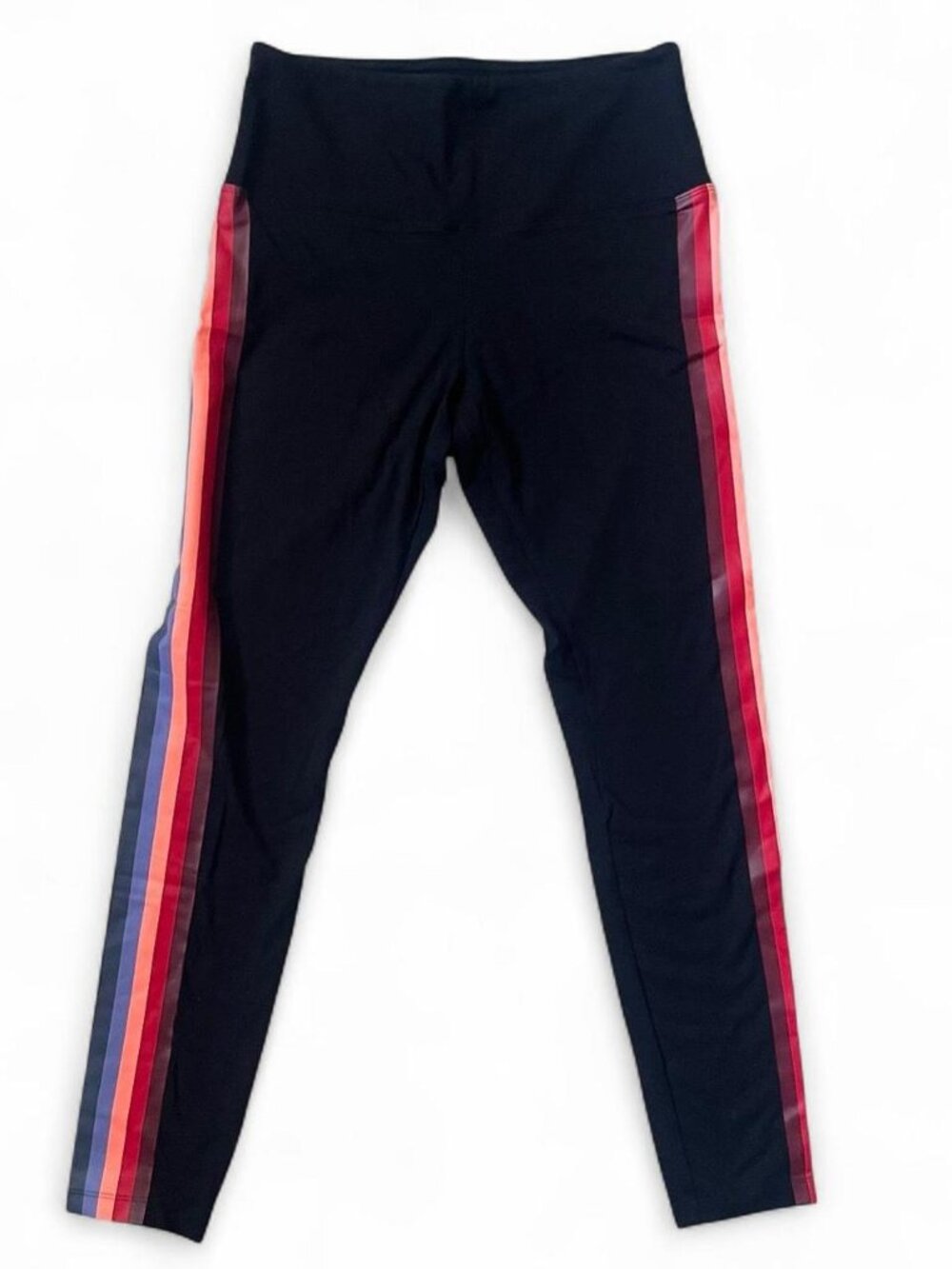 Medium Black Victoria's Secret PINK leggings with side stripe #leggings